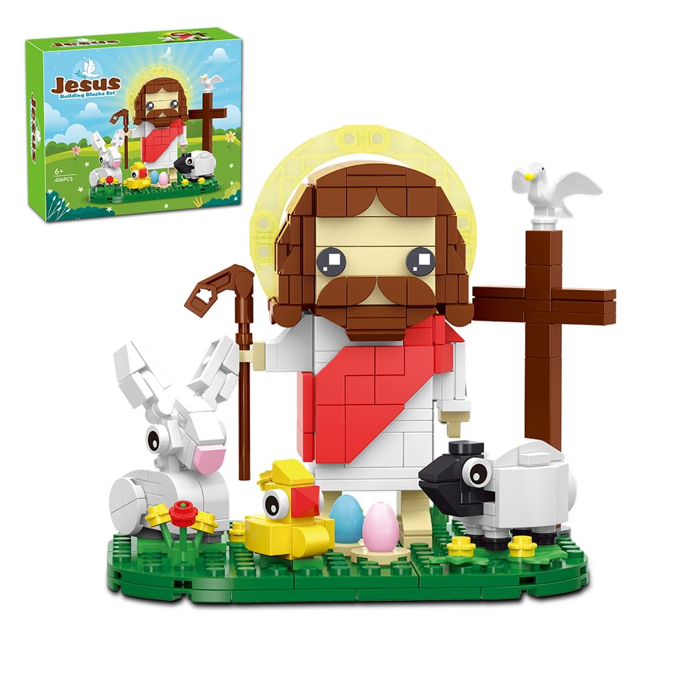 Jarsant Jesus Building Block Set main figure ready for display and learning