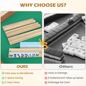 JARTEEK Mahjong Racks ergonomic 17 inch design supports comfortable tile handling