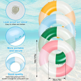 JarThenaAMCS blue striped pool float ideal for lively pool parties