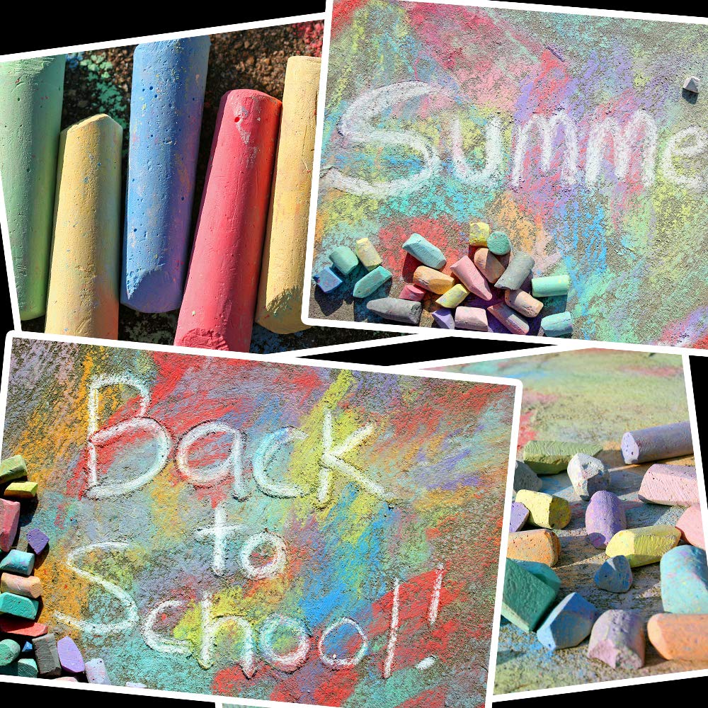 JASNKKONT bold colors help kids and adults plan sidewalk murals and games