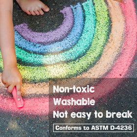 JASNKKONT non-toxic safety-tested chalk; suitable for ages 3 and up.