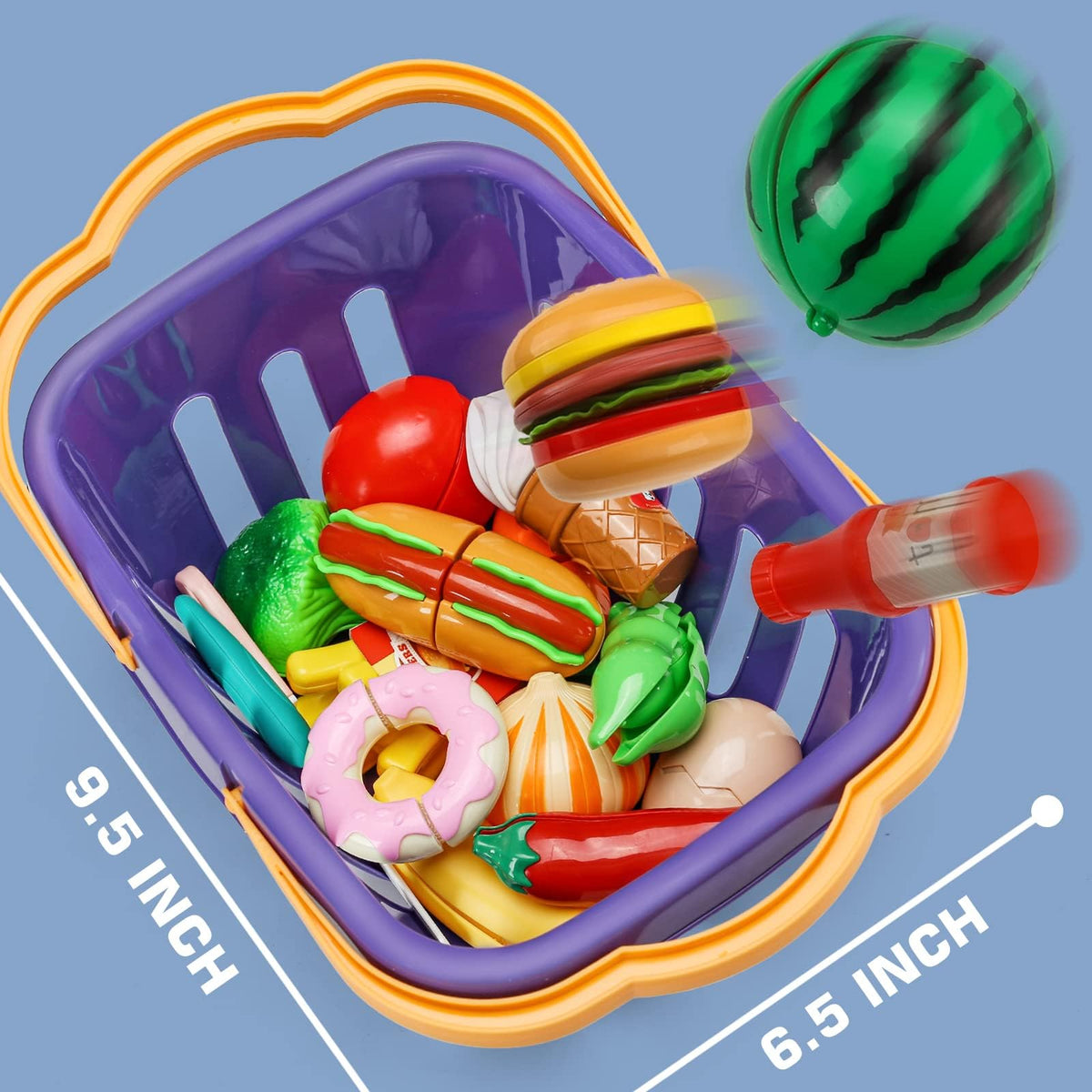 JASNKKONT safe ABS plastic toy food for ages 3 and up with BPA-free reassurance.