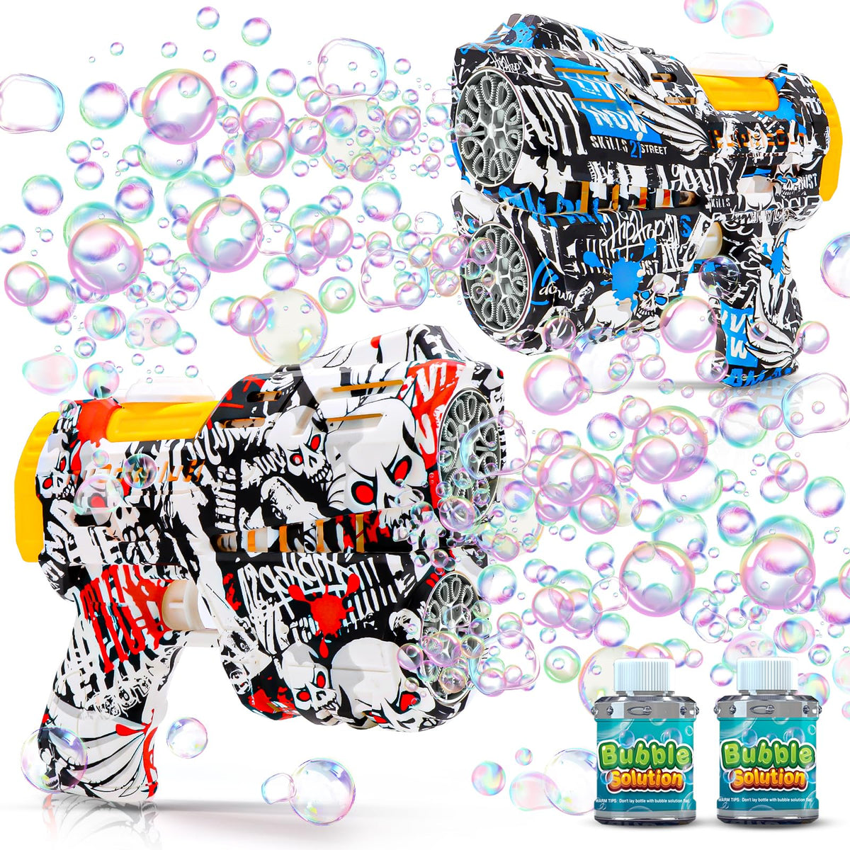 Jasny 2-pack bubble guns with dinosaur design for kids