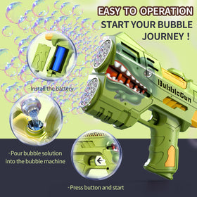 Jasny bubble solution refills provide continuous bubble magic for hours.
