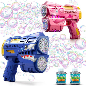 Jasny dinosaur bubble gun blue with LED lights for outdoor play and visual excitement