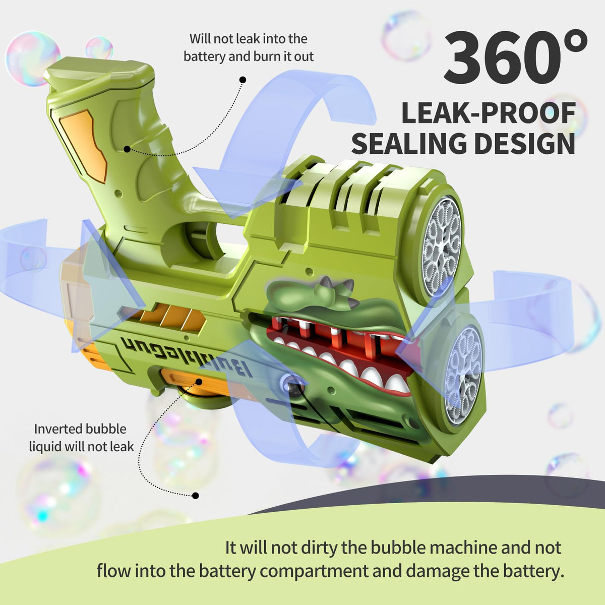 Jasny kid-friendly bubble gun for children over three years.