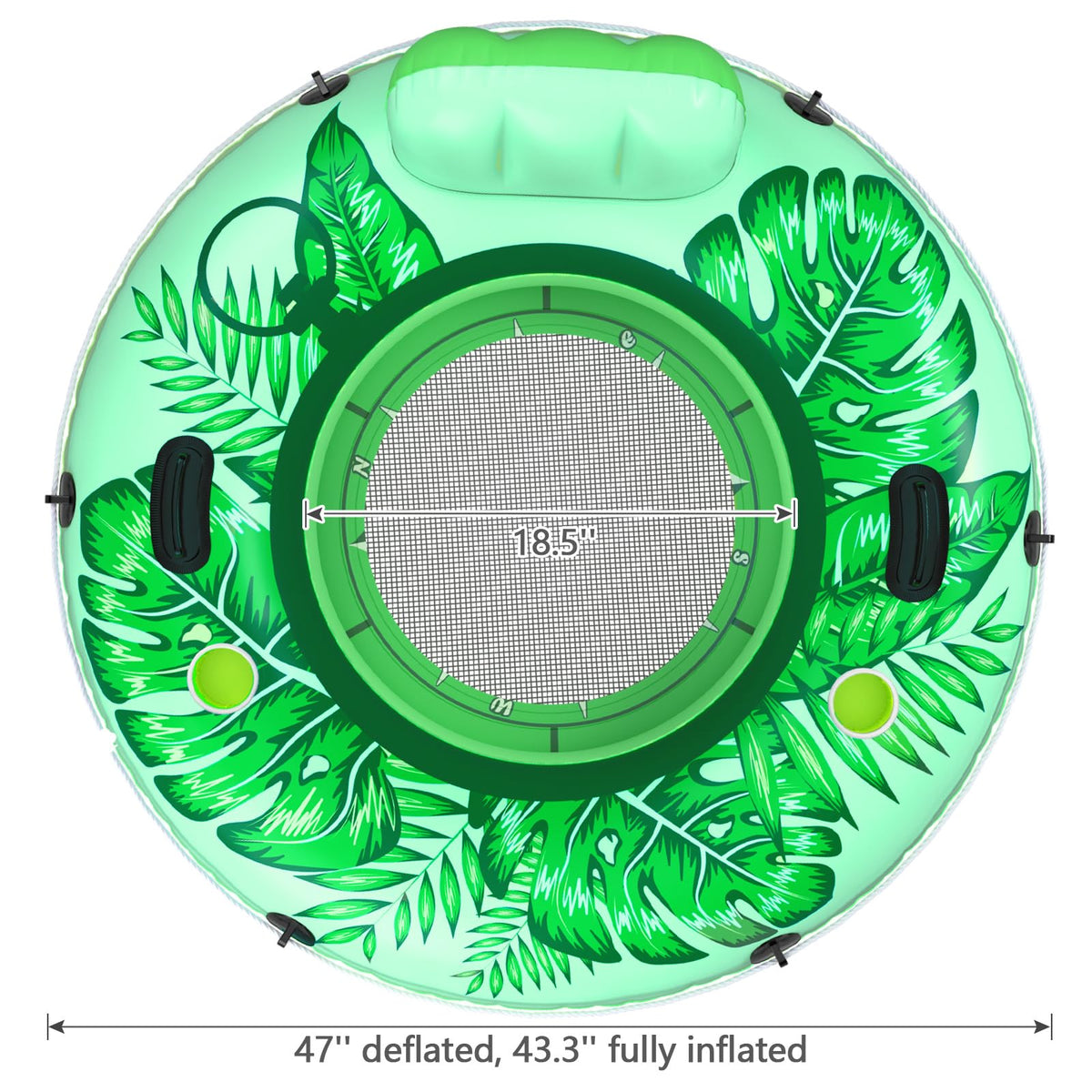 Jasonwell 53‑inch diameter provides ample space for adults