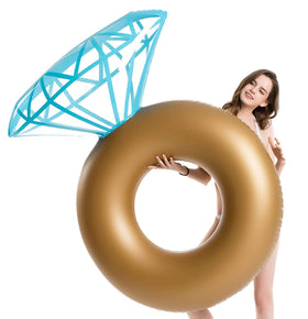 Jasonwell 61 by 42 inch ring float fully inflated for dramatic lounging