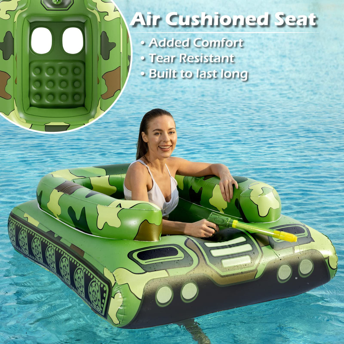 Jasonwell air-cushioned seat provides comfort during pool sessions
