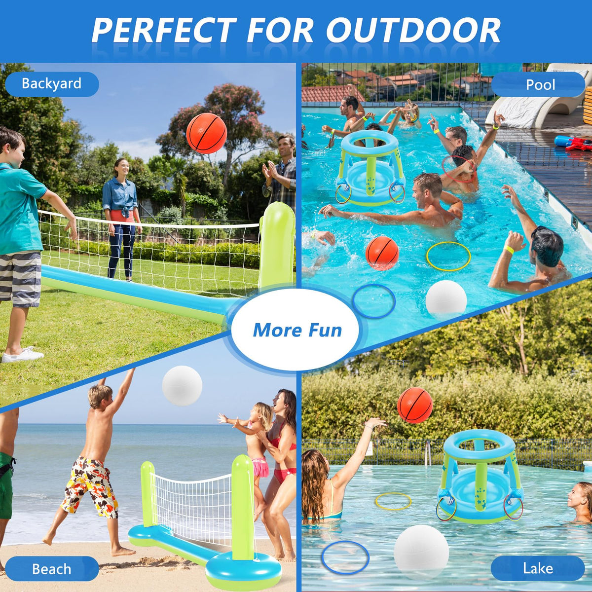 Jasonwell air pump for balls keeps them inflated for pool play
