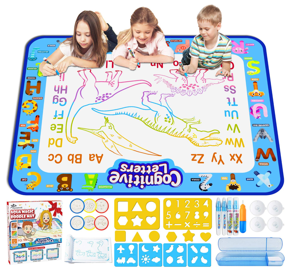 Jasonwell Aqua Water Doodle Mat overview with large drawing surface for kids