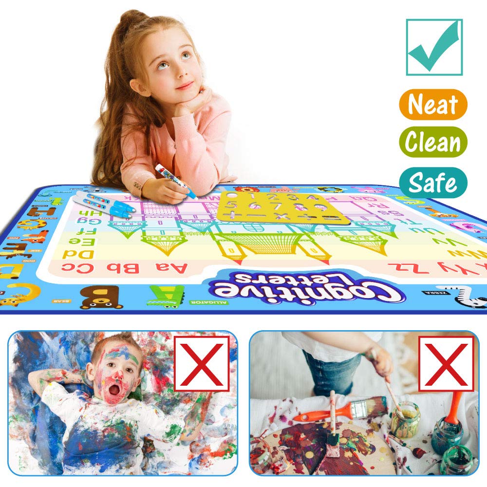 Jasonwell Aqua Water Doodle Mat design booklet included