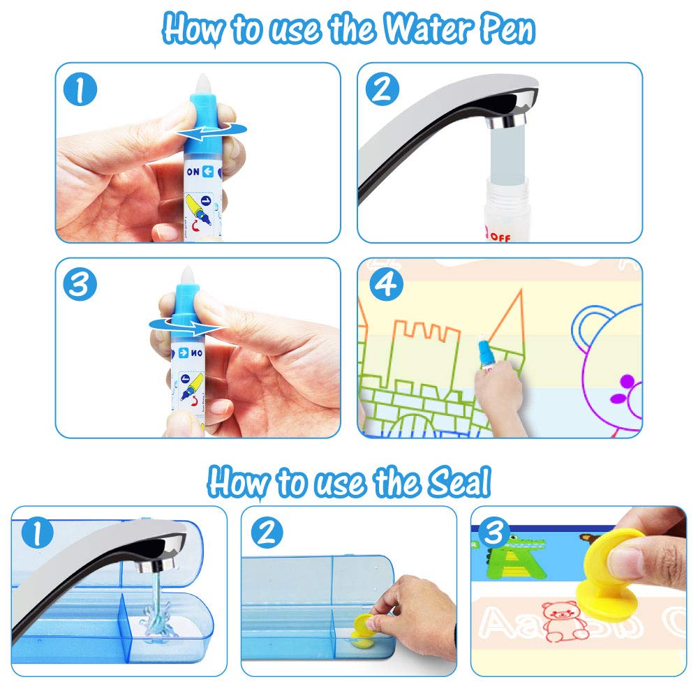Jasonwell Aqua Water Doodle Mat stamps and templates spark creativity