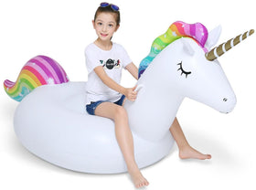Jasonwell big unicorn pool float with ample lounging space for sun and water fun