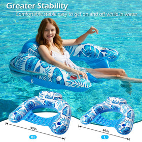 Built-in cup holders keep drinks within reach on the Jasonwell float