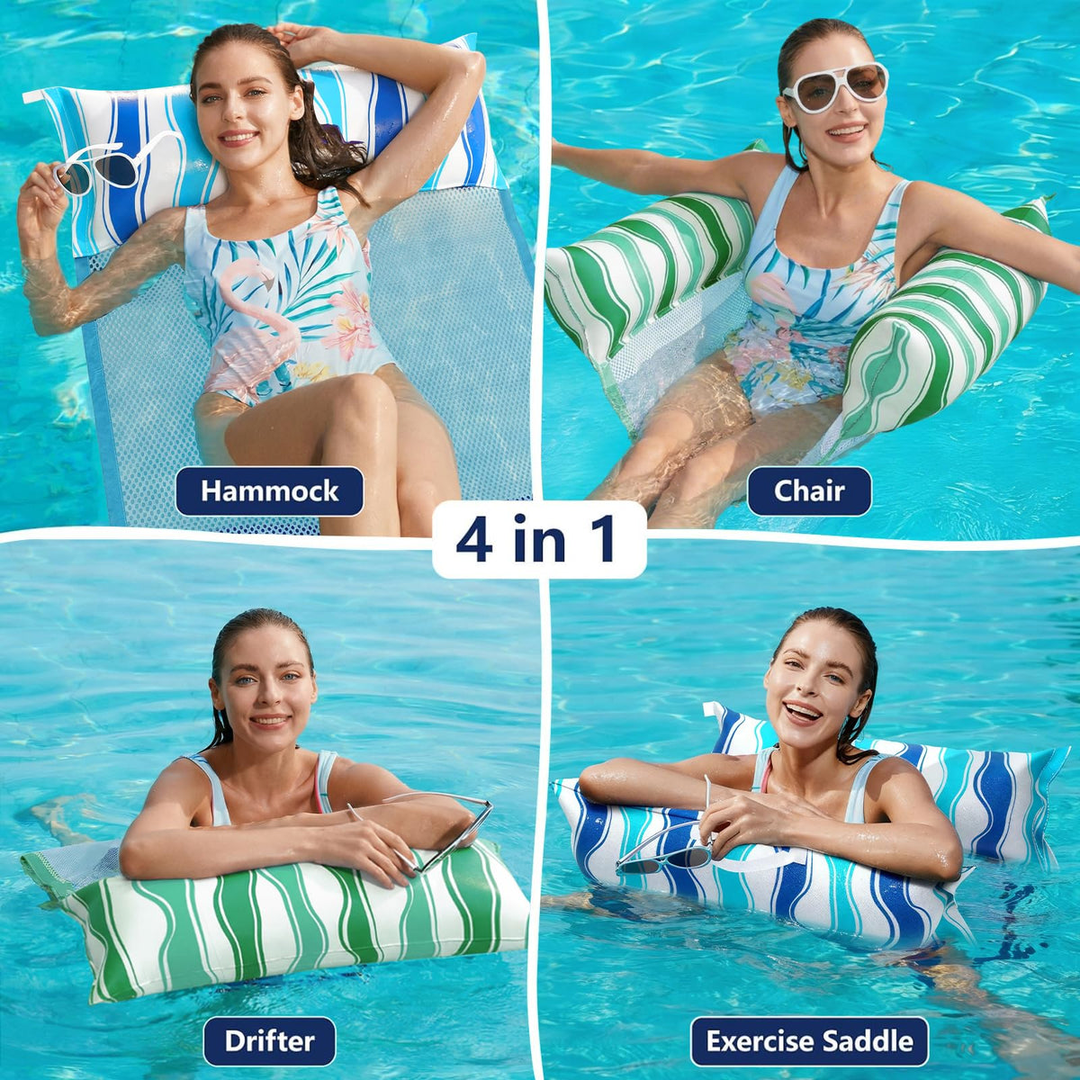 Jasonwell buoyant pillows support head and feet during lounging.