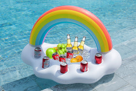 Jasonwell cooler features cup holders and snack space for easy entertaining.