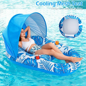Jasonwell pool float with cup holders blue keeps drinks secure during leisure.