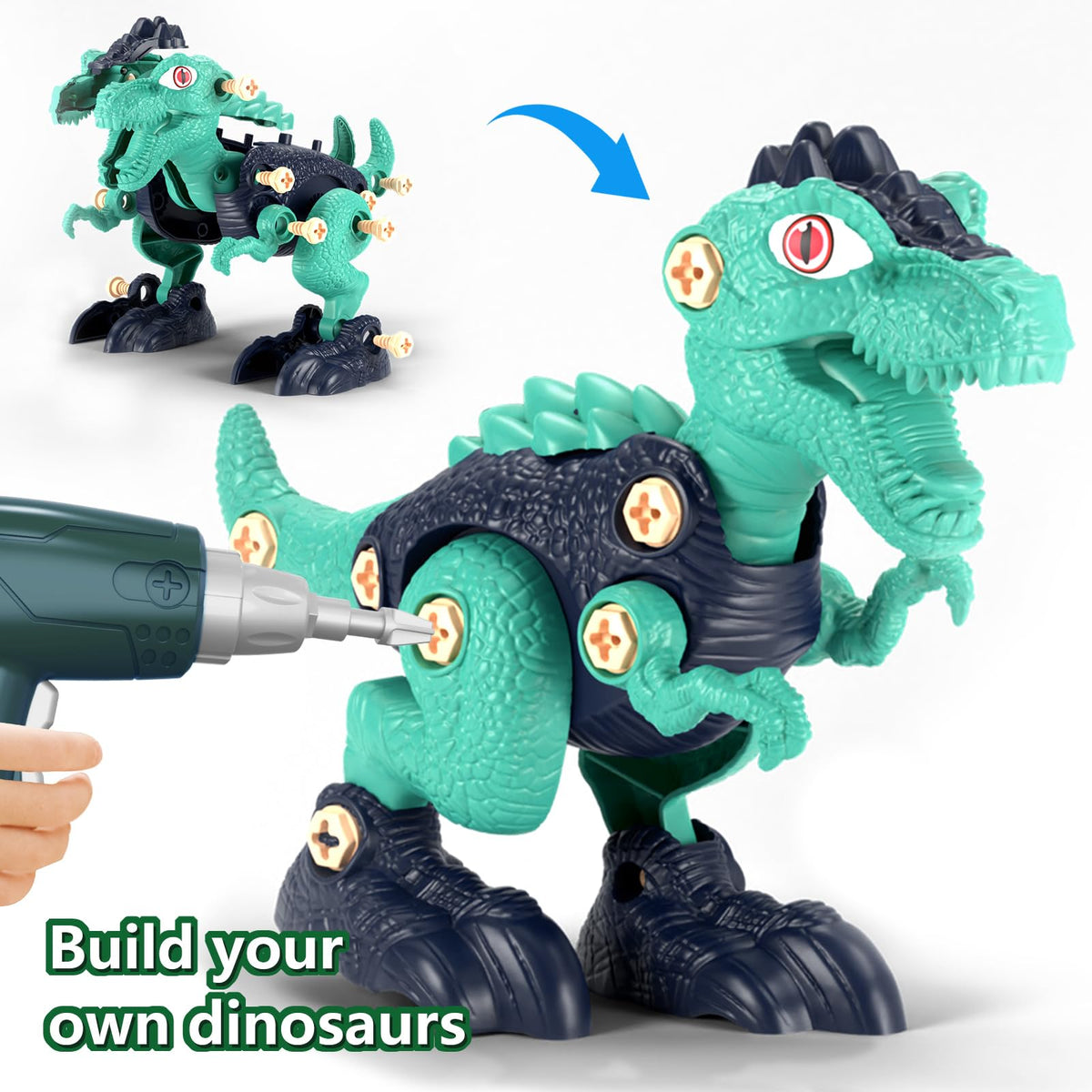 Jasonwell dinosaur building kit with Brachiosaurus supports spatial thinking and motor skill practice.
