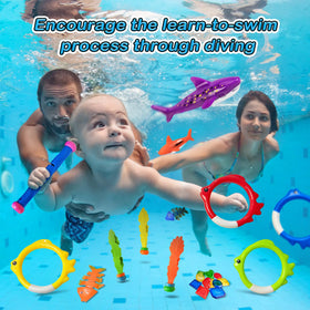 Jasonwell diving sticks stand upright for easy grab in the pool.