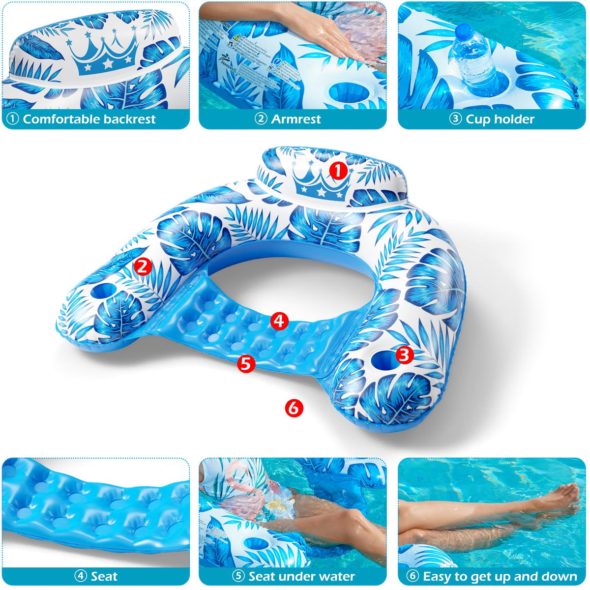 Easy entry and exit design of the Jasonwell pool float