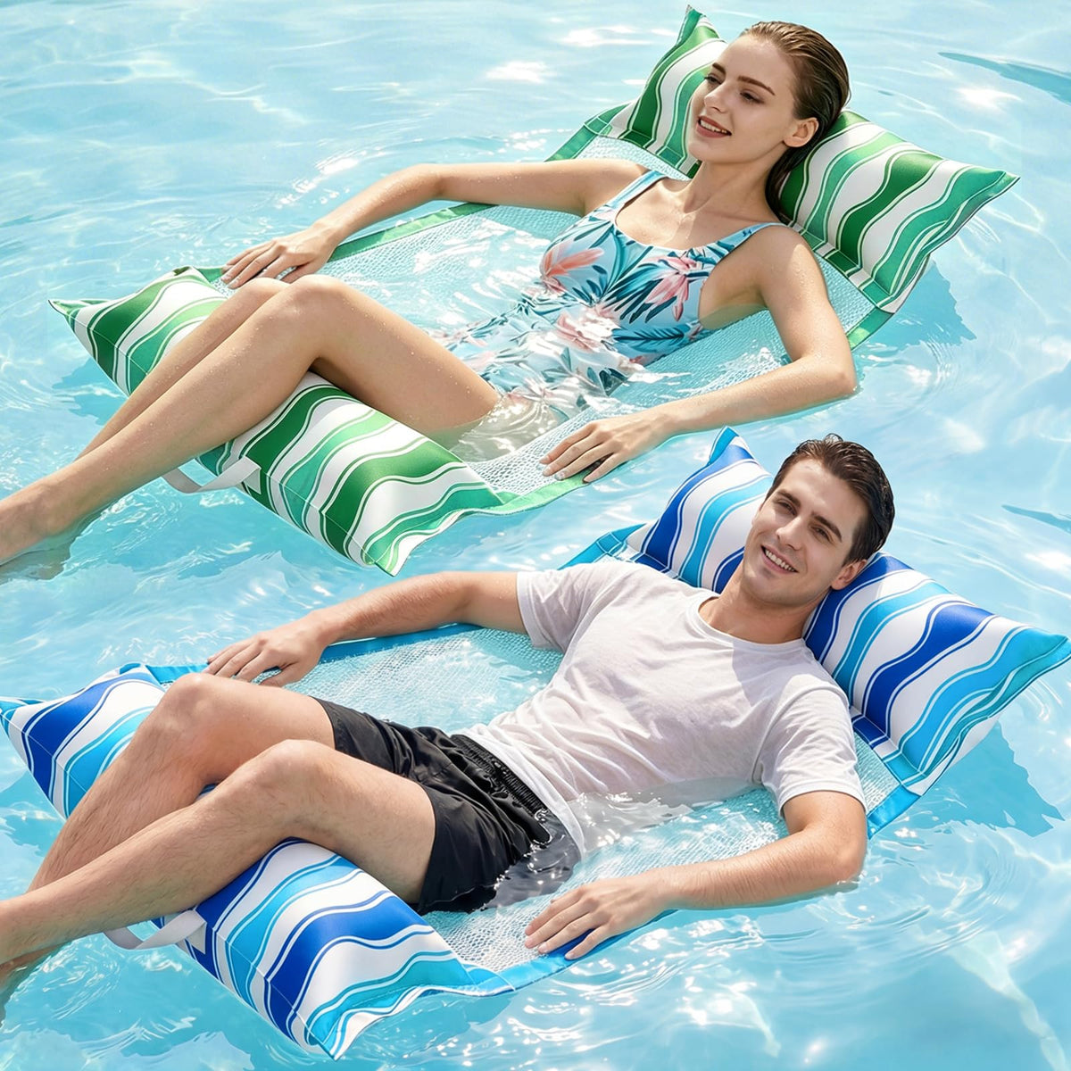 Jasonwell fabric pool hammock float in water for relaxed lounging.
