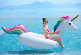 Jasonwell unicorn pool float with fast valves for quick setup