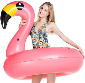 Jasonwell flamingo pool float in water boosts pool party vibes