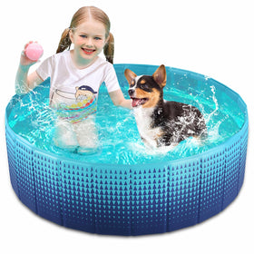 Jasonwell foldable dog pool showing portable foldable design for travel and storage