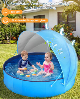 Jasonwell foldable infant pool is easy to transport for outdoor adventures