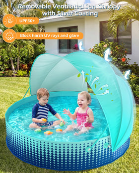 Jasonwell foldable pool demonstrates compact storage and portability.