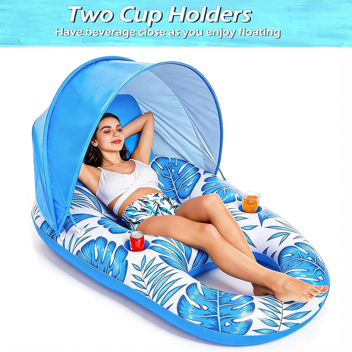 Jasonwell foot-area design blue lets legs dip for refreshing splash.