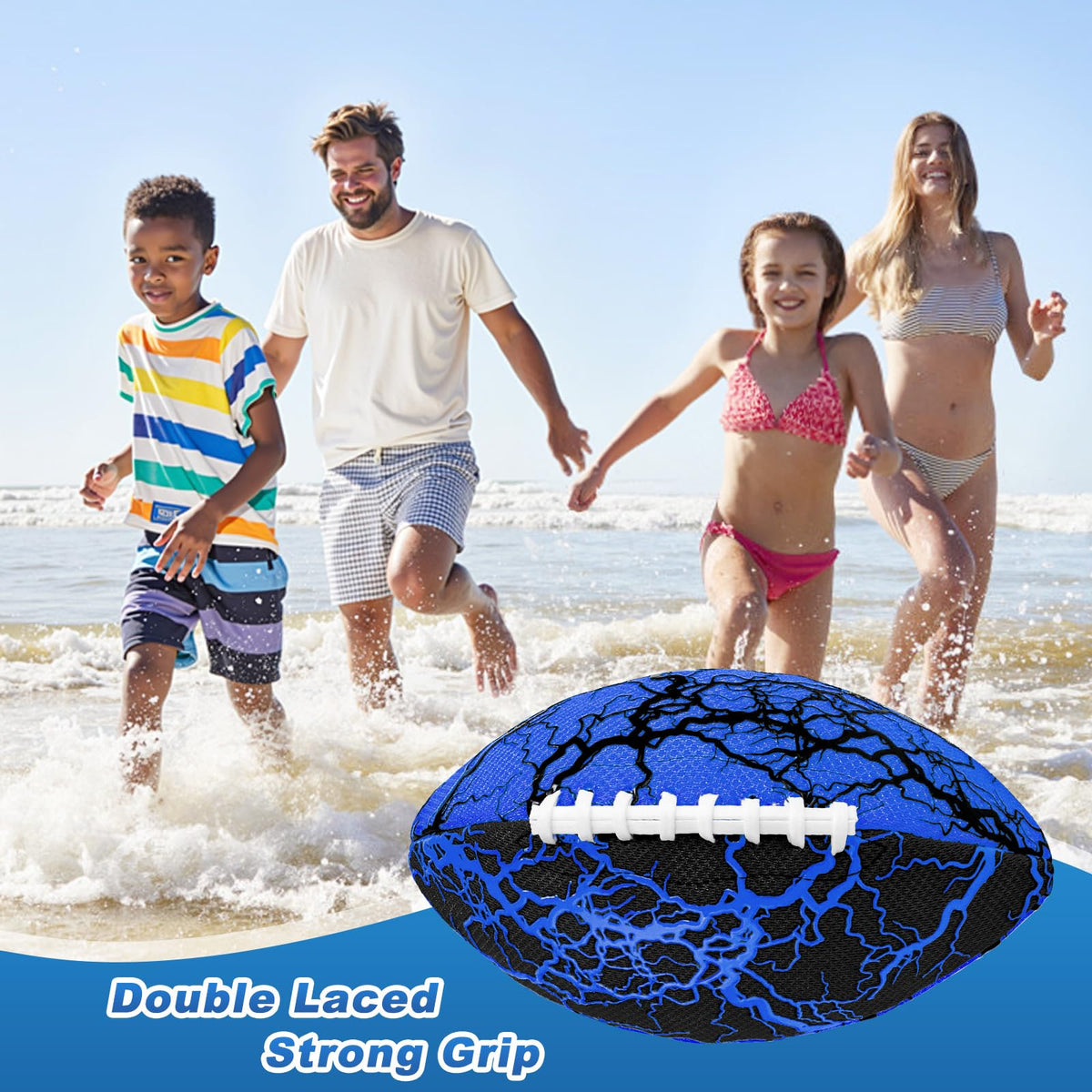 Jasonwell football with included pump makes quick inflation for on-the-go fun.