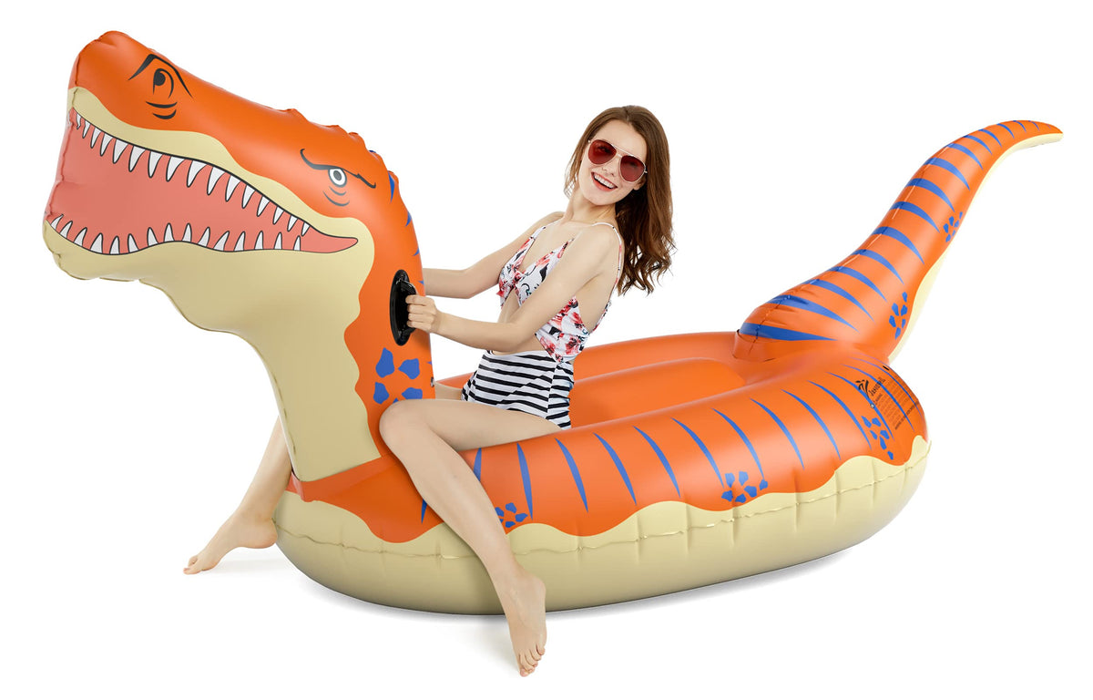 Jasonwell 124-inch T-Rex pool float for family pool fun
