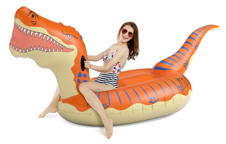 Jasonwell 124-inch T-Rex pool float for family pool fun