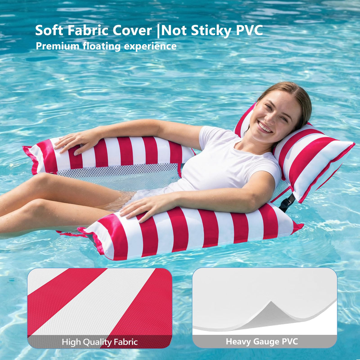 Jasonwell hammock float with three buoyant pillows.