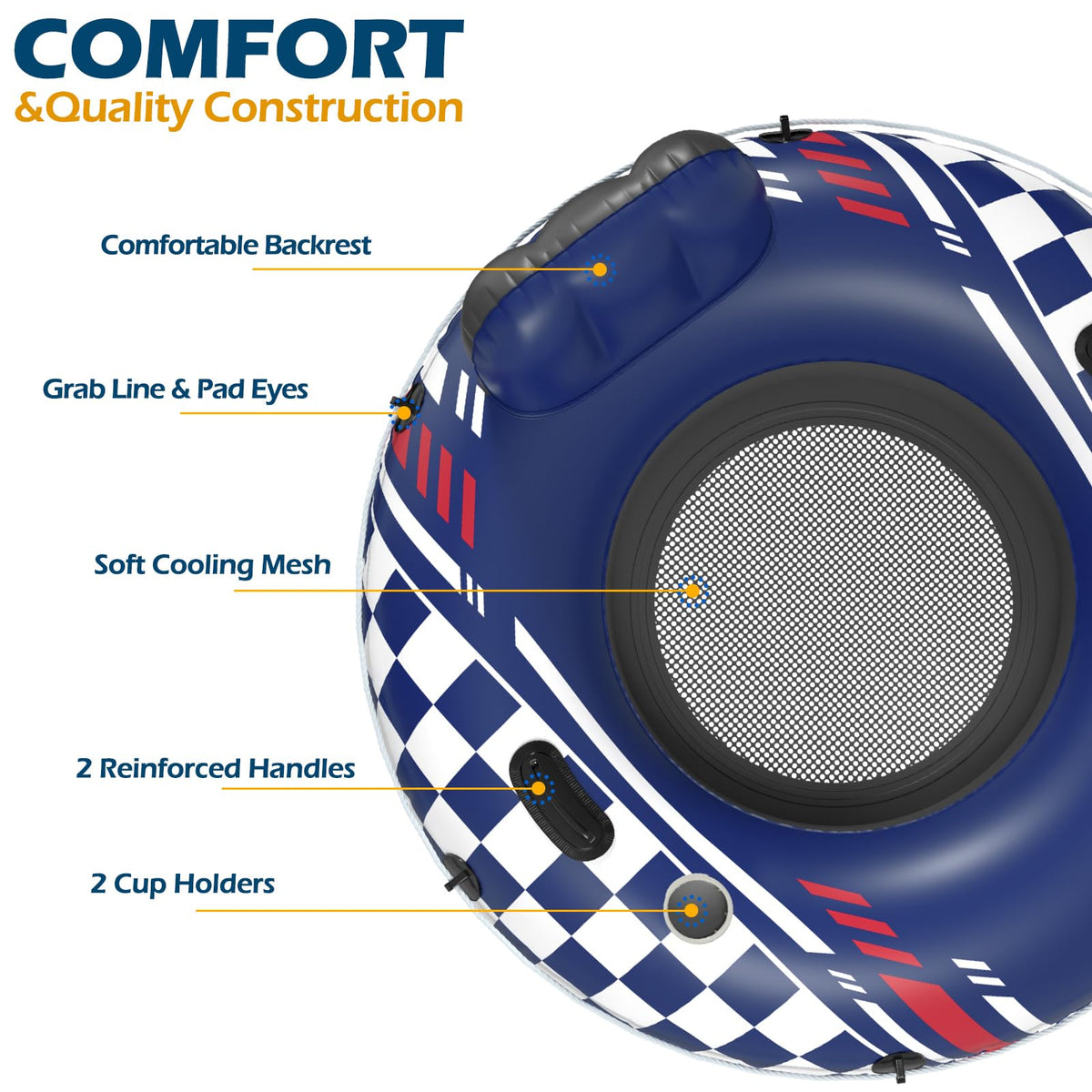 Jasonwell heavy-duty vinyl with reinforced seams for durability.