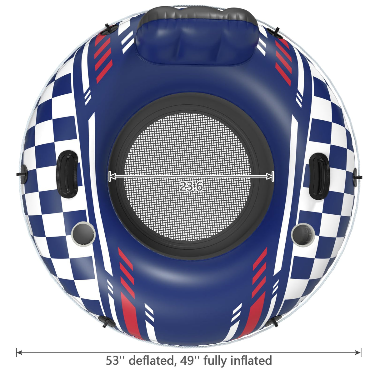 Jasonwell heavy-duty vinyl tube with reinforced seams supports long water adventures.