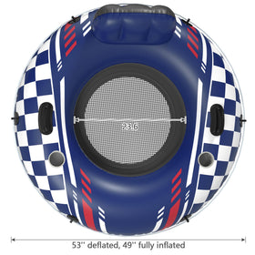 Jasonwell heavy-duty vinyl tube with reinforced seams supports long water adventures.