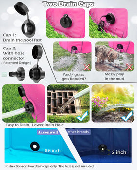Jasonwell hose connector helps drainage without flooding the yard.