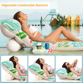 Jasonwell pool float with built in cup holders keeping drinks within reach