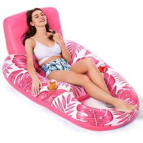 Jasonwell inflatable pool float adult lounger with backrest for comfortable sun-soaked lounging.