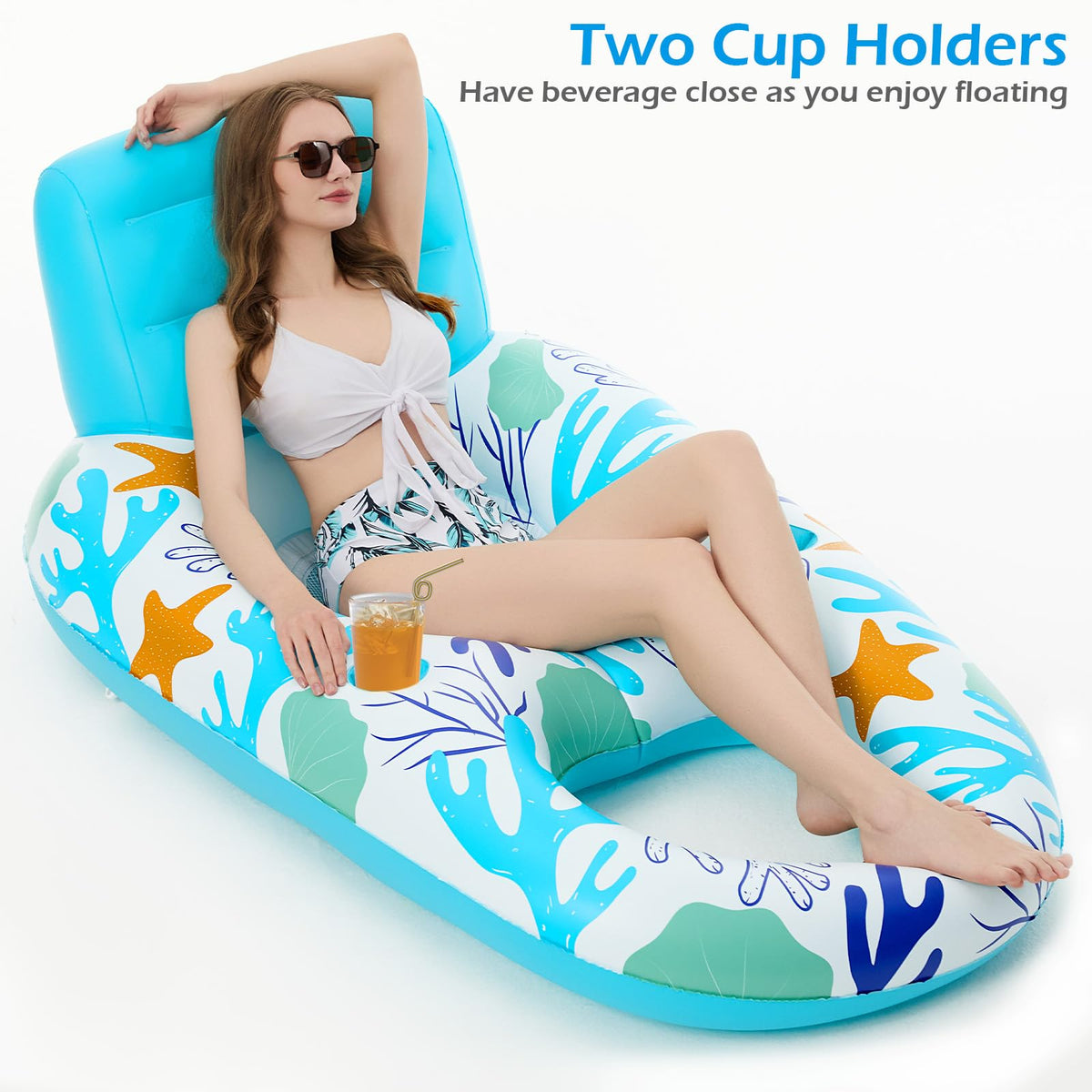 Jasonwell adult-size pool float offering strong support and stability