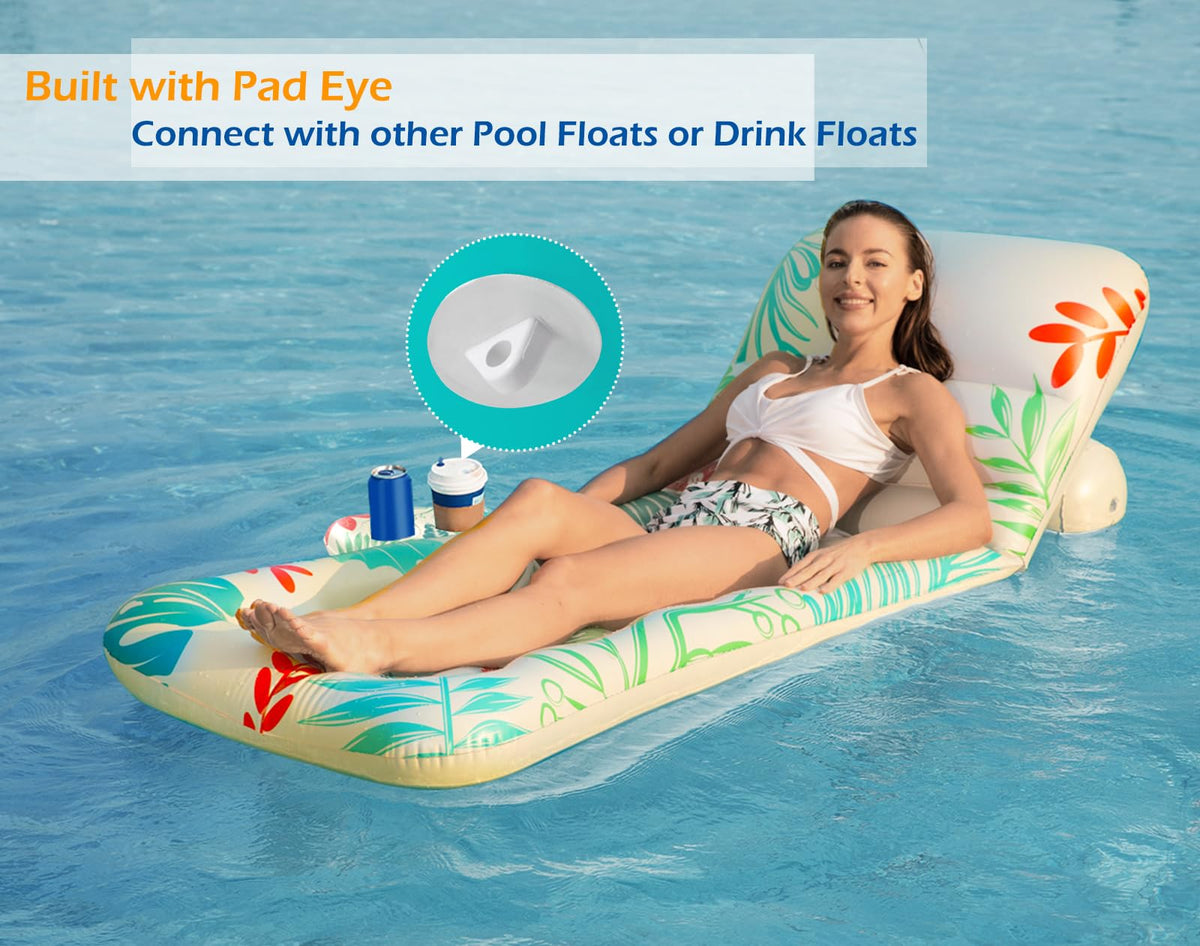 Jasonwell premium vinyl construction delivers durable, comfortable pool lounging