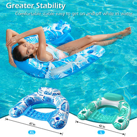 Jasonwell float chair in water keeps you cool while lounging.