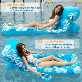 Jasonwell floating with built-in cup holders keeps drinks within reach.