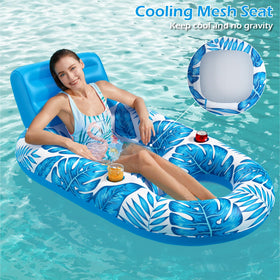 Jasonwell float includes a foot area for dipping feet and refreshing splashes.