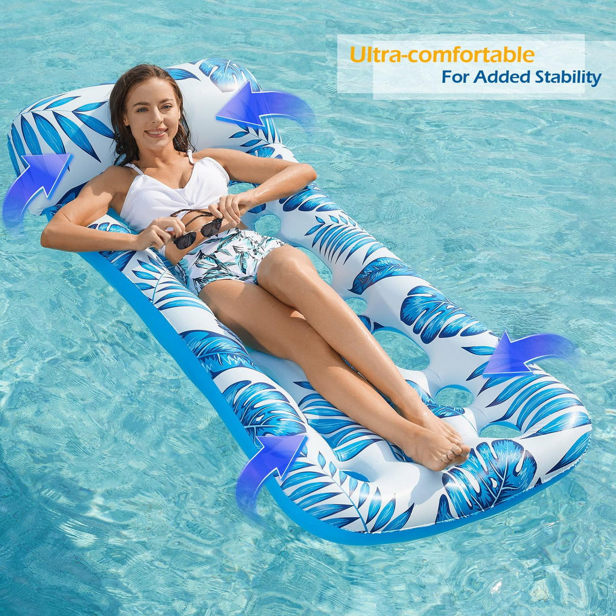 Jasonwell tanning float for sunbathing on the water surface.