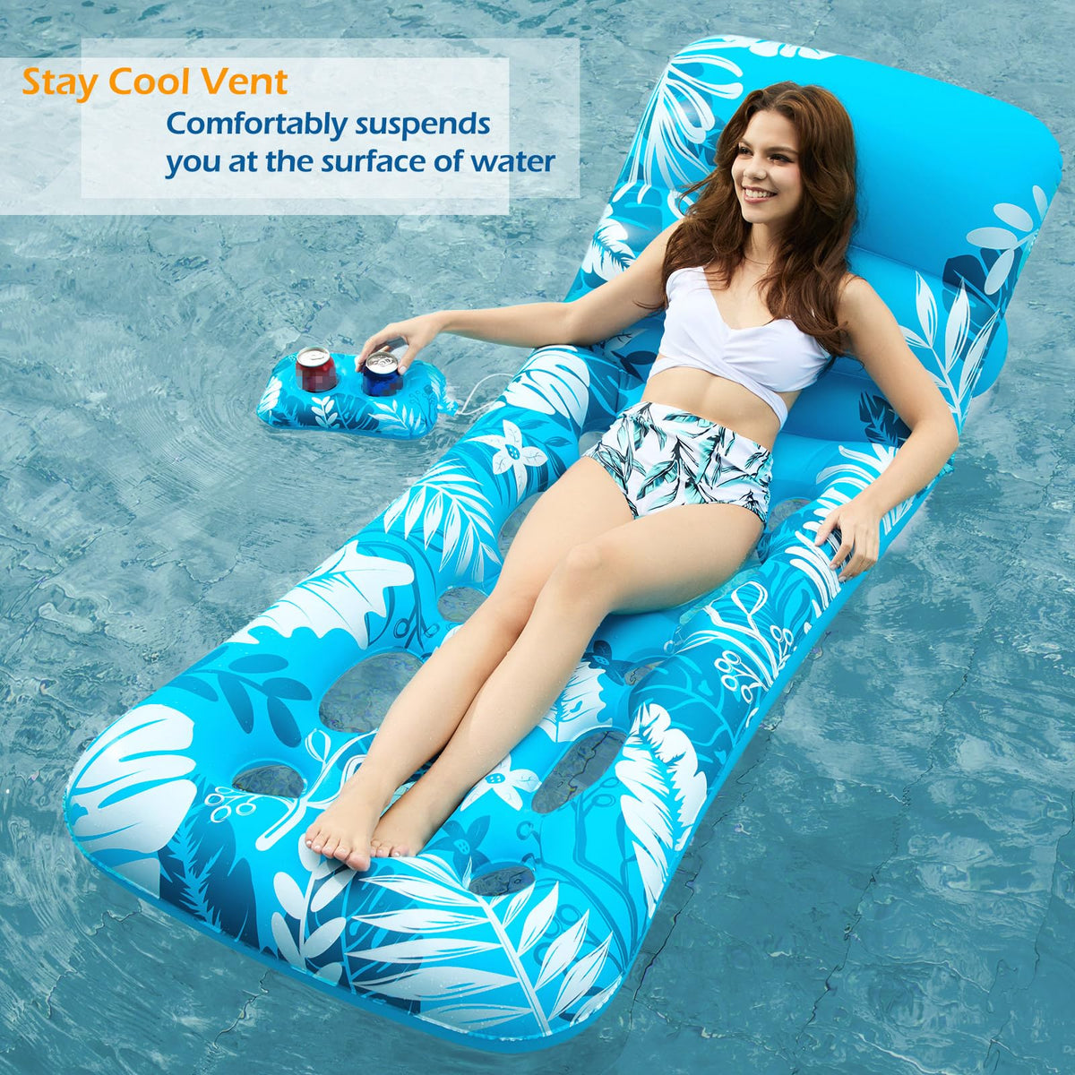 Jasonwell stay-cool vent design maintains comfort while floating.