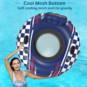 Jasonwell river tube includes grab handles and rope for easy control.